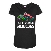 Cultivando Bilingües Spanish Teacher Spanish Teac Maternity Scoop Neck T-shirt | Artistshot