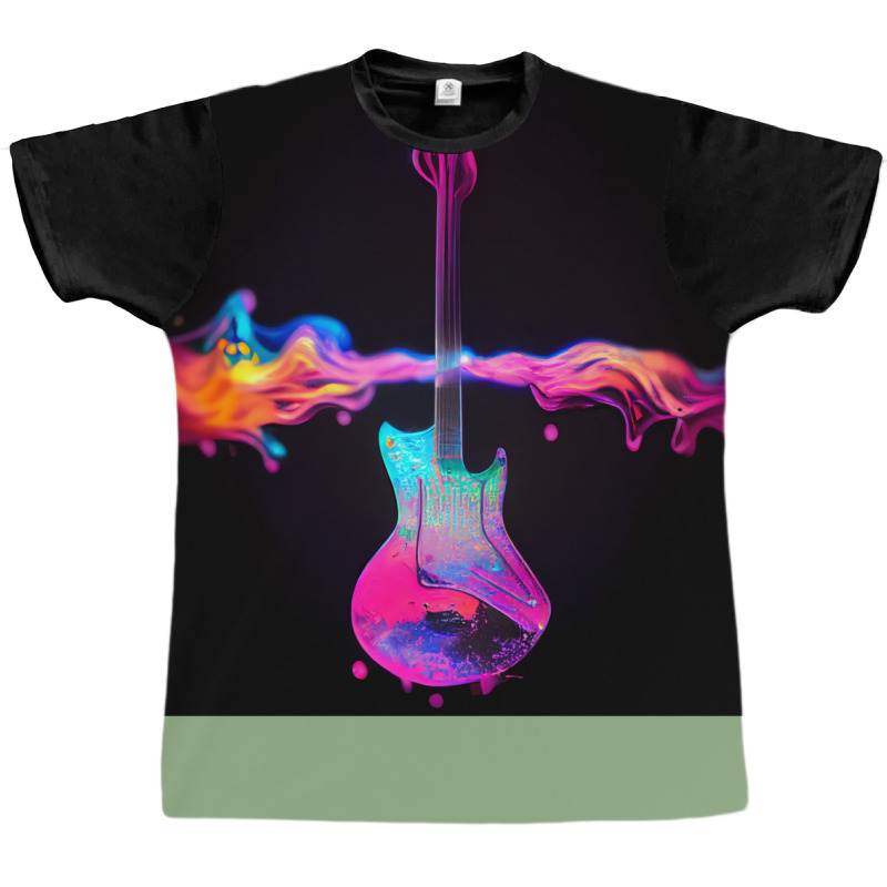 Radioactive Guitar On Colors Graphic T-shirt by callisborcukd | Artistshot