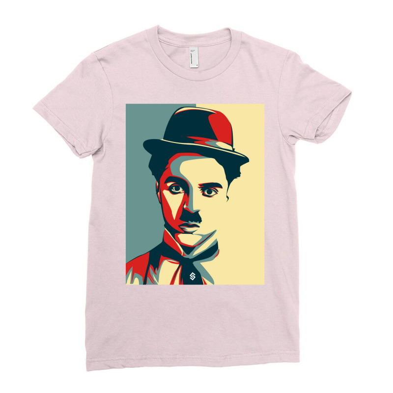 Charlie Chaplin Ladies Fitted T-Shirt by bouzoshadzirh | Artistshot