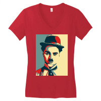 Charlie Chaplin Women's V-neck T-shirt | Artistshot