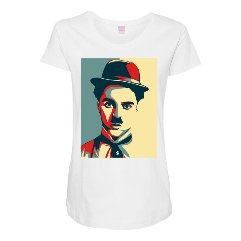 Charlie Chaplin Maternity Scoop Neck T-shirt by bouzoshadzirh | Artistshot