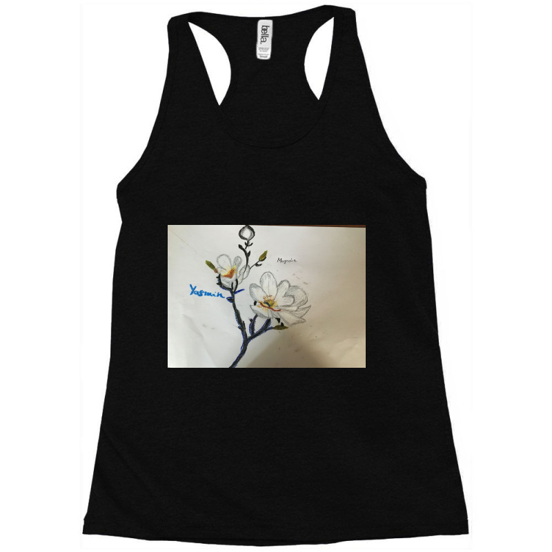 Img 2902-magnolia Oil Pastel Art Work Racerback Tank by Angelysmina | Artistshot