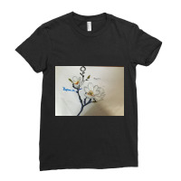 Img 2902-magnolia Oil Pastel Art Work Ladies Fitted T-shirt | Artistshot