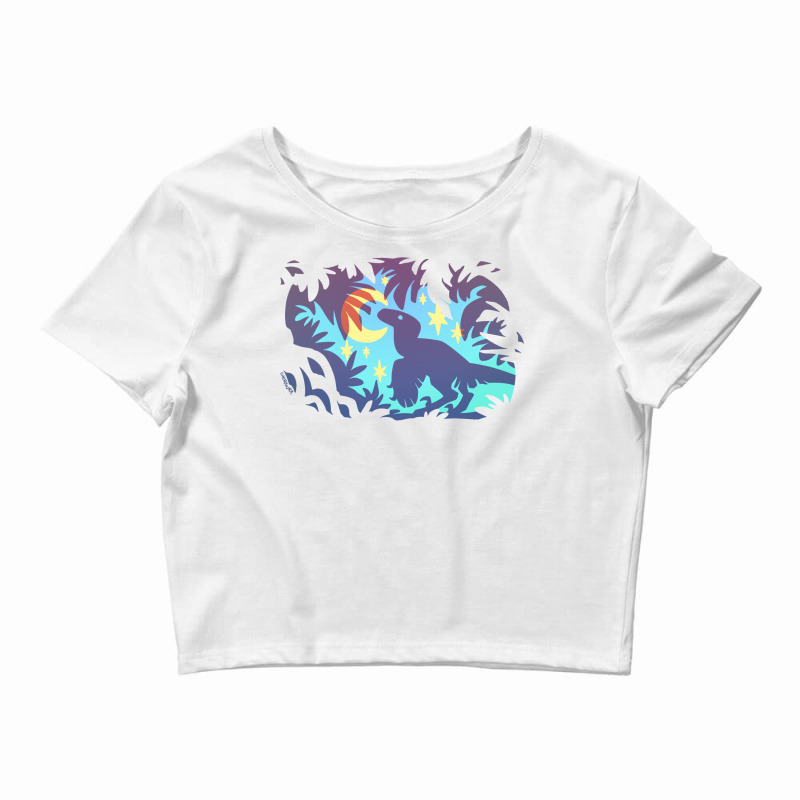 Stargazing Dino (blue Variant) Crop Top by otargroskyi | Artistshot