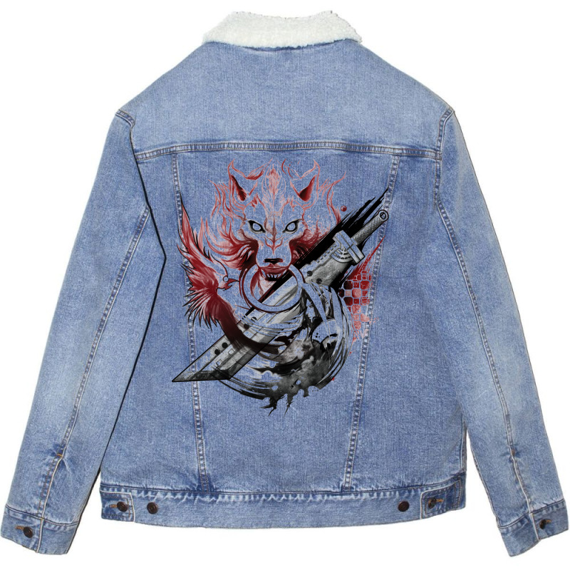 Final Fantasy Amano Homage Unisex Sherpa-Lined Denim Jacket by krasoncronand | Artistshot