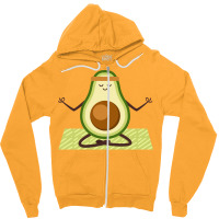 Avocado Yoga Girl Zipper Hoodie | Artistshot