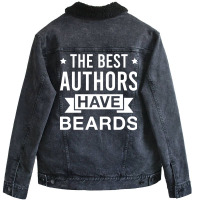 The Best Authors Have Beards Funny Bearded Author Unisex Sherpa-lined Denim Jacket | Artistshot