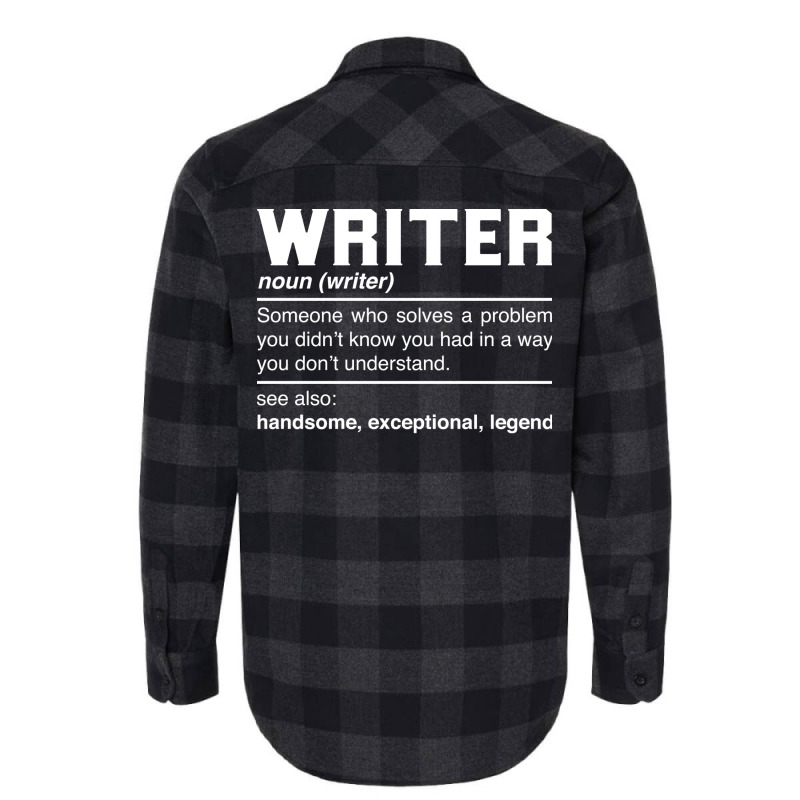 Writer Definition Design Author Columnist Novelist Flannel Shirt by otnoscleder8 | Artistshot