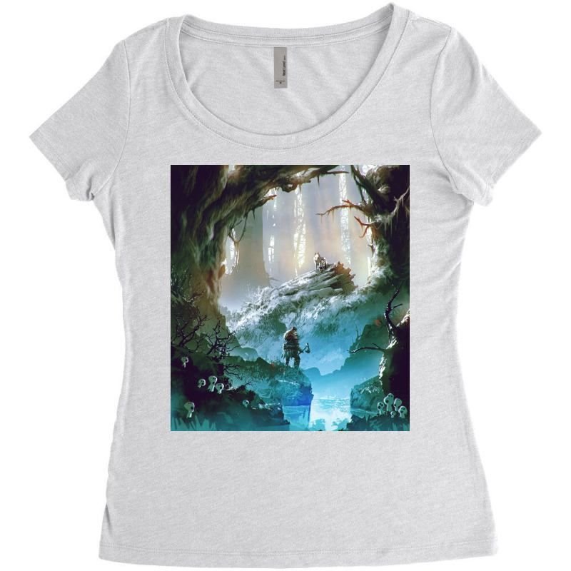 Kratos Vs Mononoke Women's Triblend Scoop T-shirt by kalmahul | Artistshot