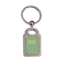 Fueled By Avocado For Avocado Lovers Silver Rectangle Keychain | Artistshot