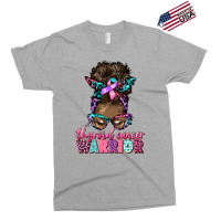 Thyroid Cancer Warrior Afro Messy Bun Exclusive T-shirt | Artistshot