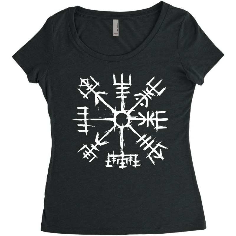 Viking Compass Vegvisir Women's Triblend Scoop T-shirt by jennifer Shop | Artistshot