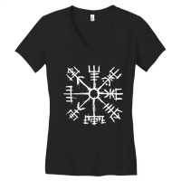 Viking Compass Vegvisir Women's V-neck T-shirt | Artistshot