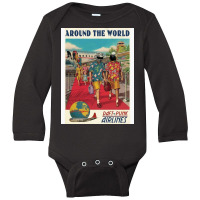 Daft Around The World Long Sleeve Baby Bodysuit | Artistshot