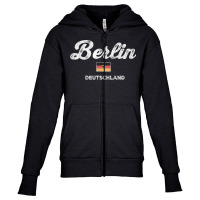 Berlin Germany T Shirt Vintage Sports Script Deuts Youth Zipper Hoodie | Artistshot