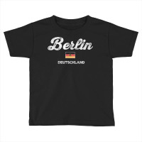 Berlin Germany T Shirt Vintage Sports Script Deuts Toddler T-shirt | Artistshot