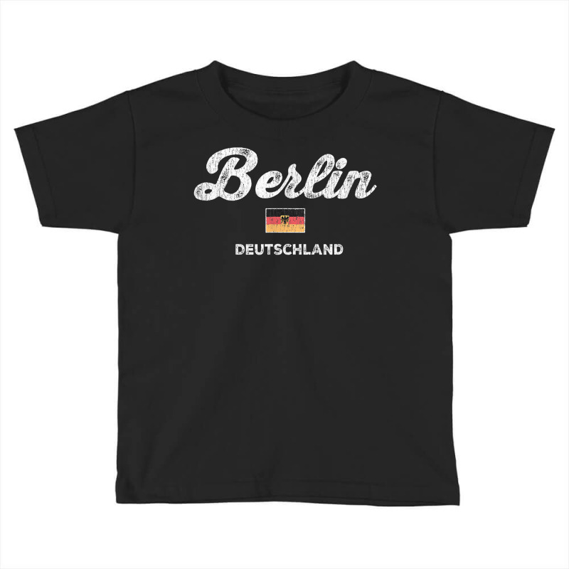 Berlin Germany T Shirt Vintage Sports Script Deuts Toddler T-shirt | Artistshot