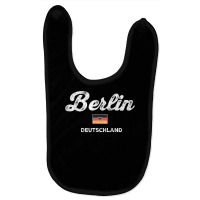 Berlin Germany T Shirt Vintage Sports Script Deuts Baby Bibs | Artistshot