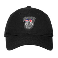 Rottweiler T  Shirt Rottweiler United Kingdom Flag Sunglass T  Shirt Adjustable Cap | Artistshot