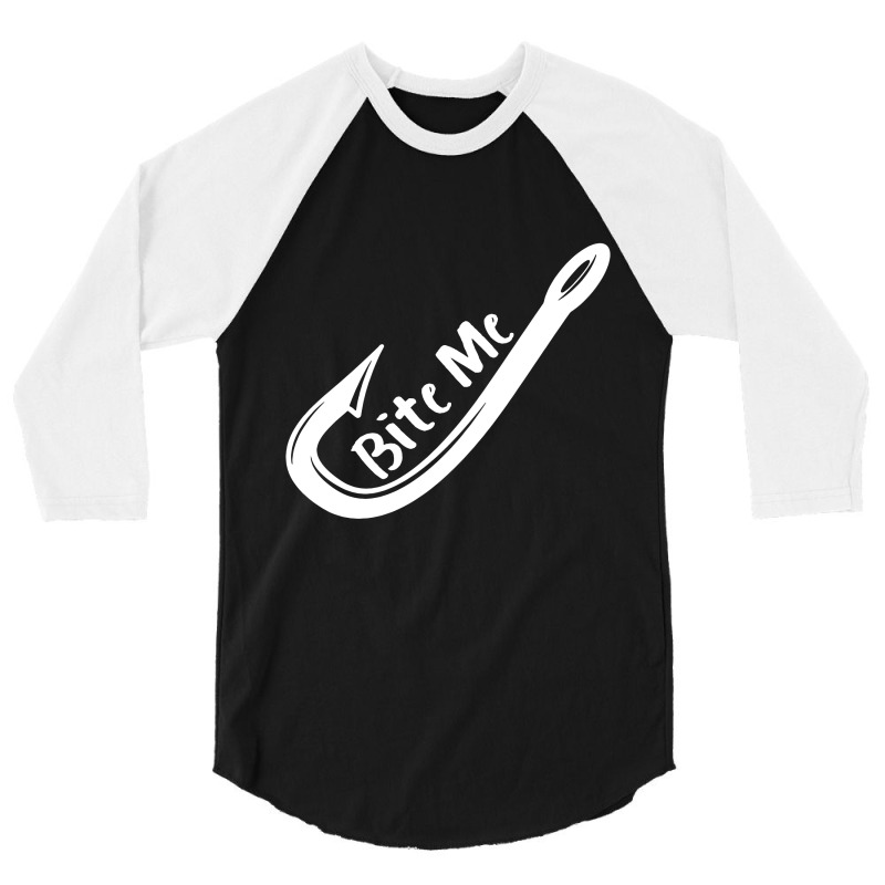 Bite Me Fish Hook 3/4 Sleeve Shirt by skw art | Artistshot