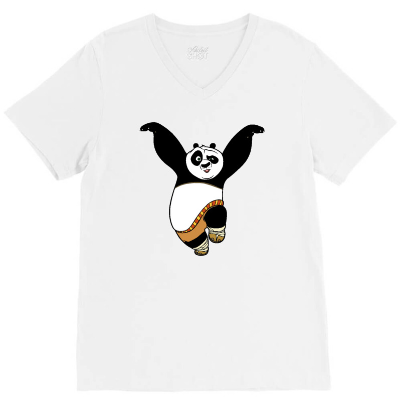 Dancing Panda V-Neck Tee by scimitar | Artistshot