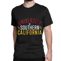 Trending Usc Tricolor Name Stack Cardinal White Go Classic T-shirt | Artistshot