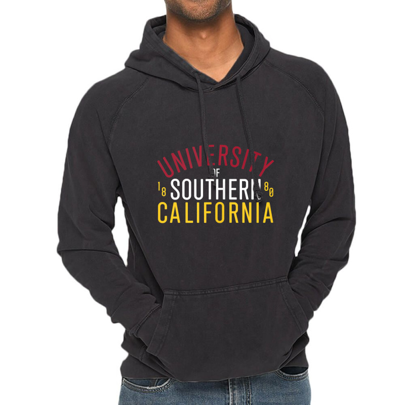 Trending Usc Tricolor Name Stack Cardinal White Go Vintage Hoodie by centralfantast | Artistshot