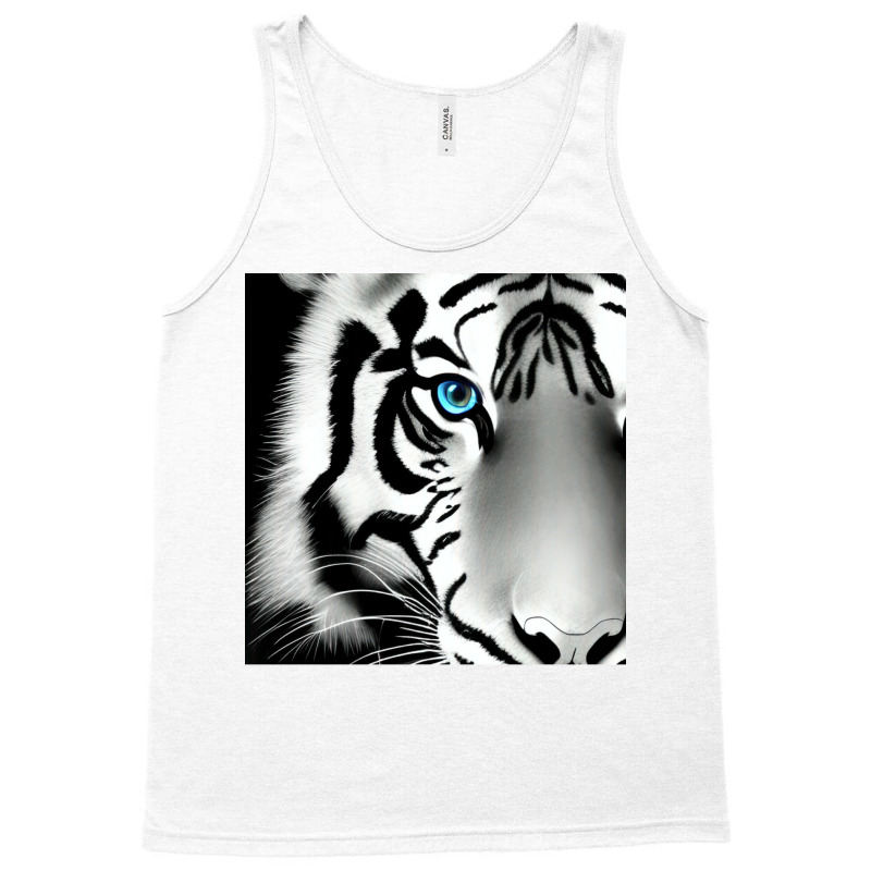 Black And White Tiger Tank Top by recorkubisho | Artistshot