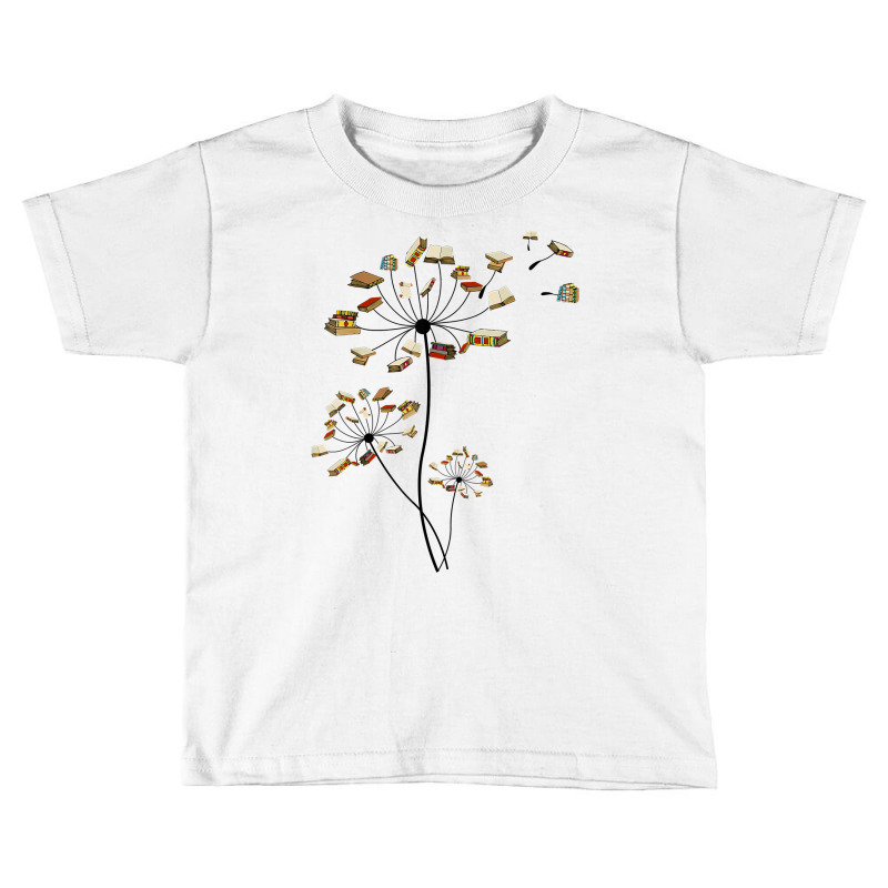 Cute Dandelion Books Flower Fly Reading Fan Club T Toddler T-shirt by nikpeycha | Artistshot