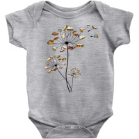 Cute Dandelion Books Flower Fly Reading Fan Club T Baby Bodysuit | Artistshot