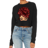 Afro Light Skin Red Hair Messy Bun Cropped Sweater | Artistshot