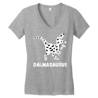 Dalmatian Saurus Funny Dalmatians Dog Dinosaur T Women's V-neck T-shirt | Artistshot