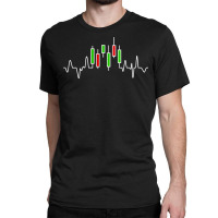 Forex Or Stock Trader Candlestick Heartbeat Graph Classic T-shirt | Artistshot