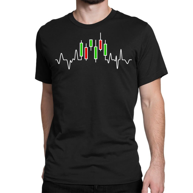 Forex Or Stock Trader Candlestick Heartbeat Graph Classic T-shirt by scrabeck | Artistshot