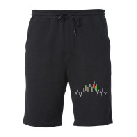 Forex Or Stock Trader Candlestick Heartbeat Graph Fleece Short | Artistshot