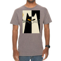 Vintage Black And White Cat Cute Design For Cats L Vintage T-shirt | Artistshot