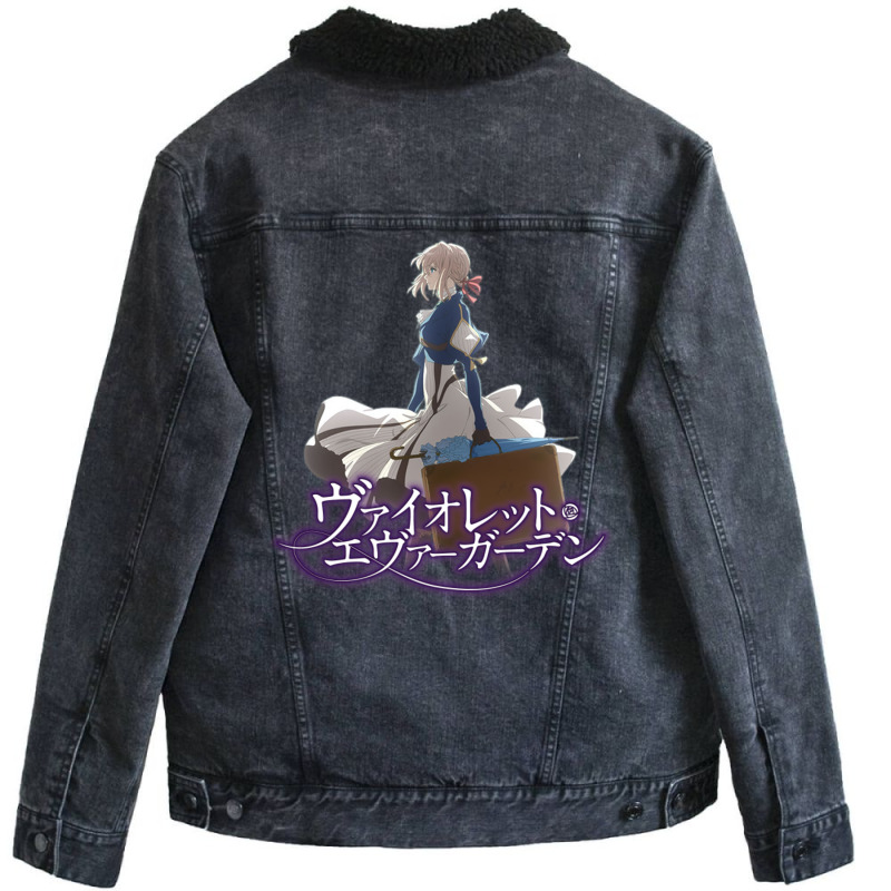 Violet Evergarden Anime Unisex Sherpa-Lined Denim Jacket by cuaylaaarzoa | Artistshot