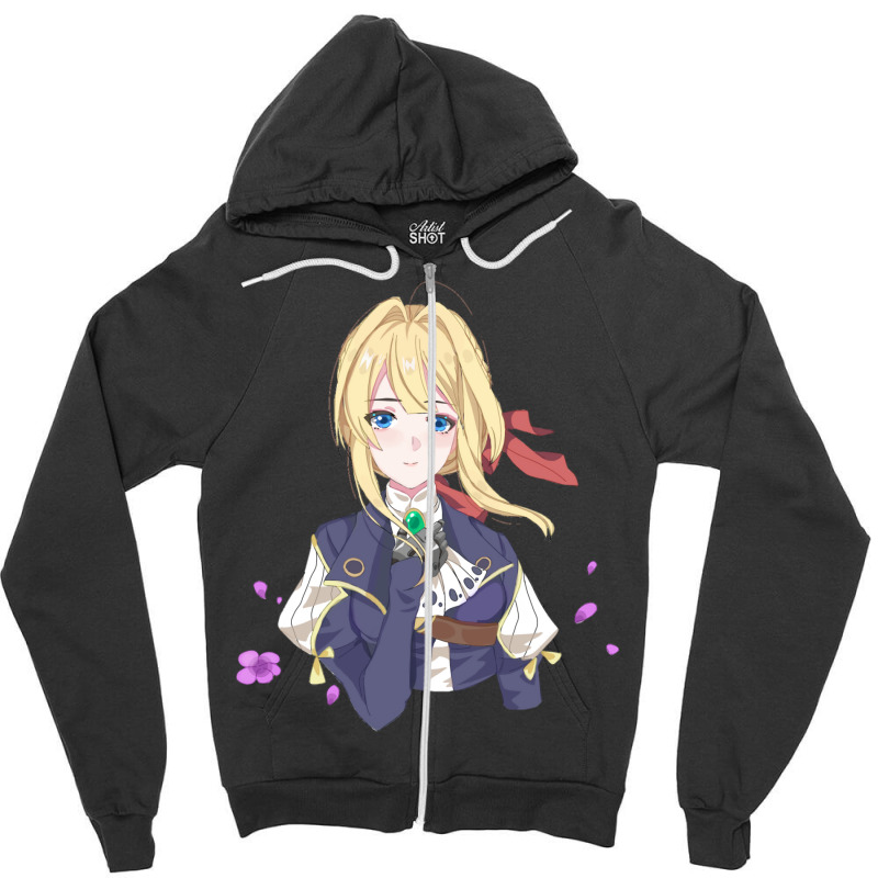 Violet Evergarden Anime 6 Zipper Hoodie by cuaylaaarzoa | Artistshot