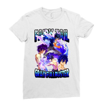 Fairy Tail Gray Fullbuster Ladies Fitted T-shirt Designed By Rayya