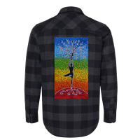 Yoga Tree Of Life Vintage Girl Meditation Yoga Lov Flannel Shirt | Artistshot