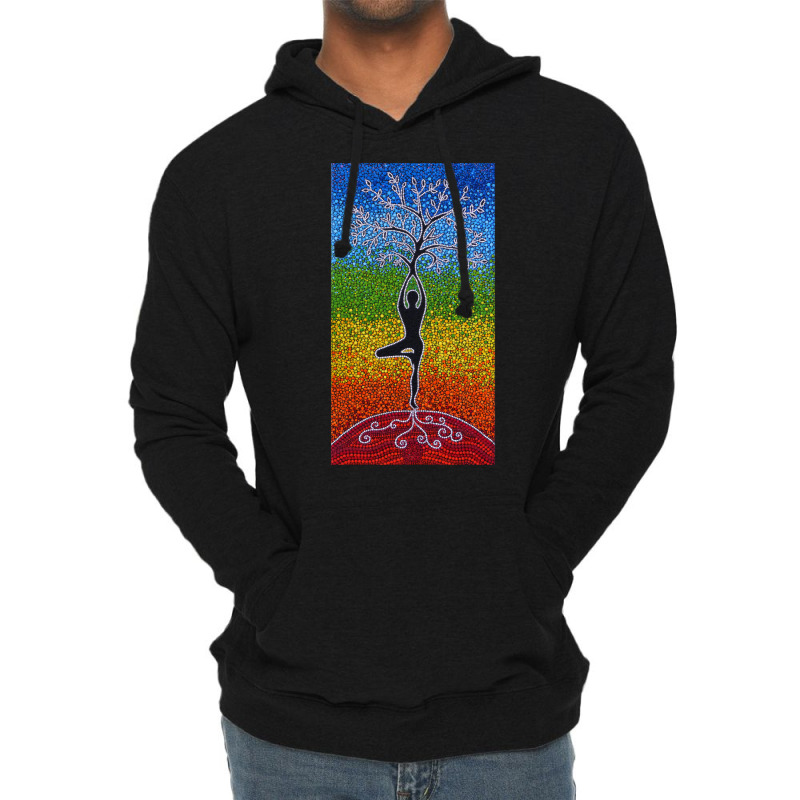 Yoga Tree Of Life Vintage Girl Meditation Yoga Lov Lightweight Hoodie by cuaylaaarzoa | Artistshot