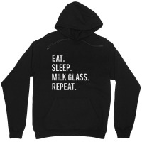 Hot Trend Eat Sleep Milk Glass Repeat Unisex Hoodie | Artistshot