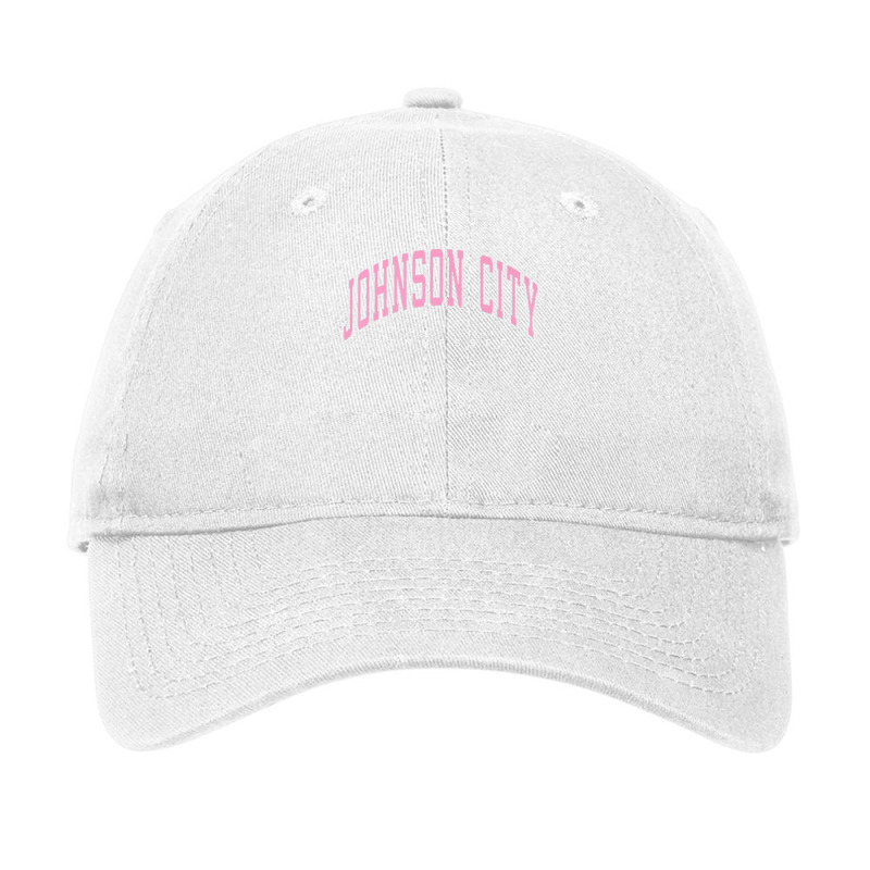 Johnson City Tennessee Tn Varsity Style Pink Text Adjustable Cap by aiiluurosy | Artistshot