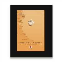 Trending Insulo De La Rozoj Map Metal Print Vertical | Artistshot