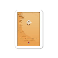 Trending Insulo De La Rozoj Map Sticker | Artistshot