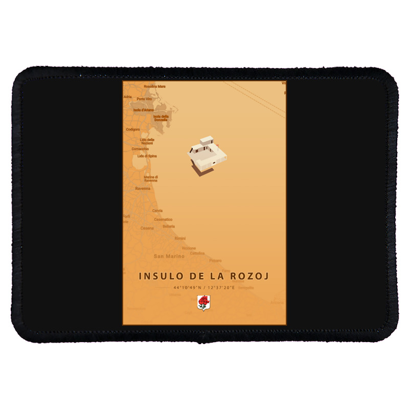 Trending Insulo De La Rozoj Map Rectangle Patch | Artistshot