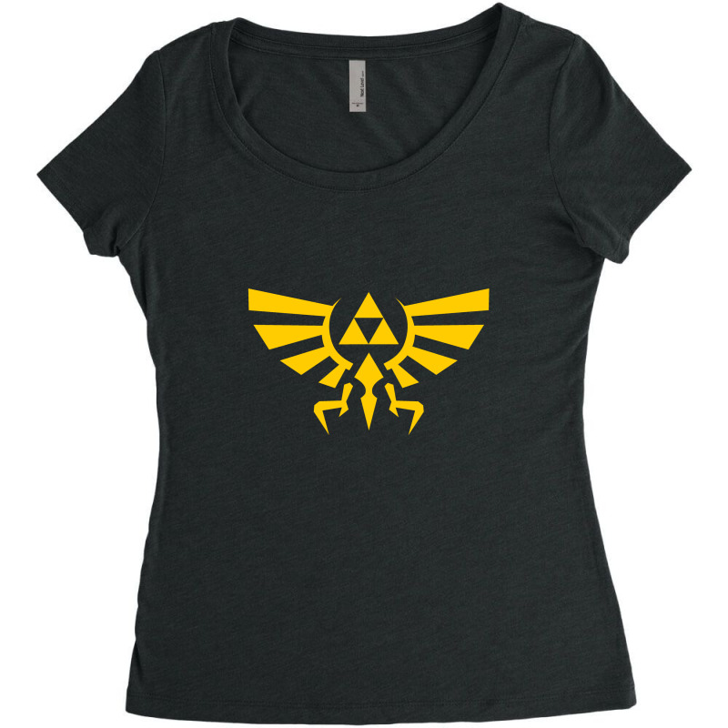 Golden Triforce Of Power Women's Triblend Scoop T-shirt by Tobias | Artistshot