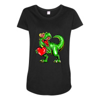 Dinosaur Valentine Trex Valentines Day Maternity Scoop Neck T-shirt | Artistshot