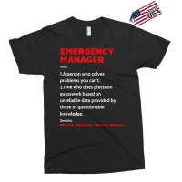 Emergency Manager Funny Management Definition Noun Exclusive T-shirt | Artistshot