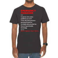 Emergency Manager Funny Management Definition Noun Vintage T-shirt | Artistshot